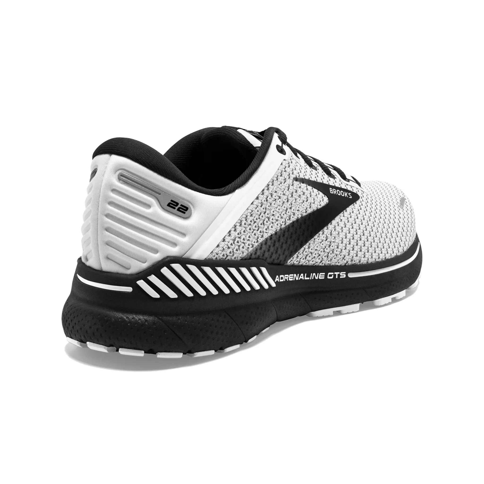 Brooks Women's 120353 135 Adrenaline GTS 22 White Grey Black Cushion Support Running Shoes