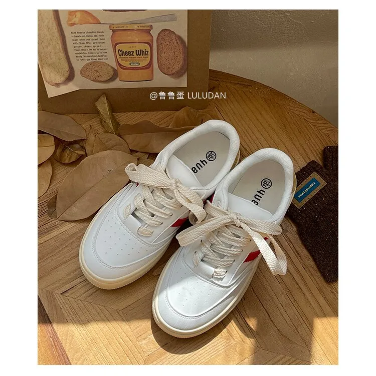 Chicmy INS Brand Sneakers Women 2023 Designer Casual Lace Up Woman Flats Sneakers Shoes Tennis Female Vulcanized Shoes White Spring NEW