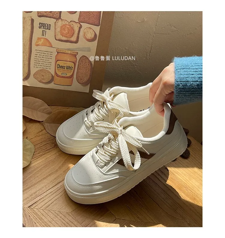 Chicmy INS Brand Sneakers Women 2023 Designer Casual Lace Up Woman Flats Sneakers Shoes Tennis Female Vulcanized Shoes White Spring NEW