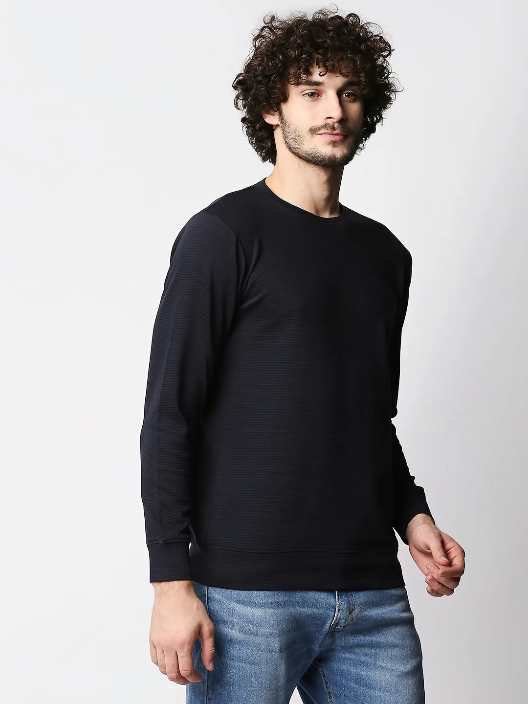 Disrupt Men Navy Jacquard Classy Pullover