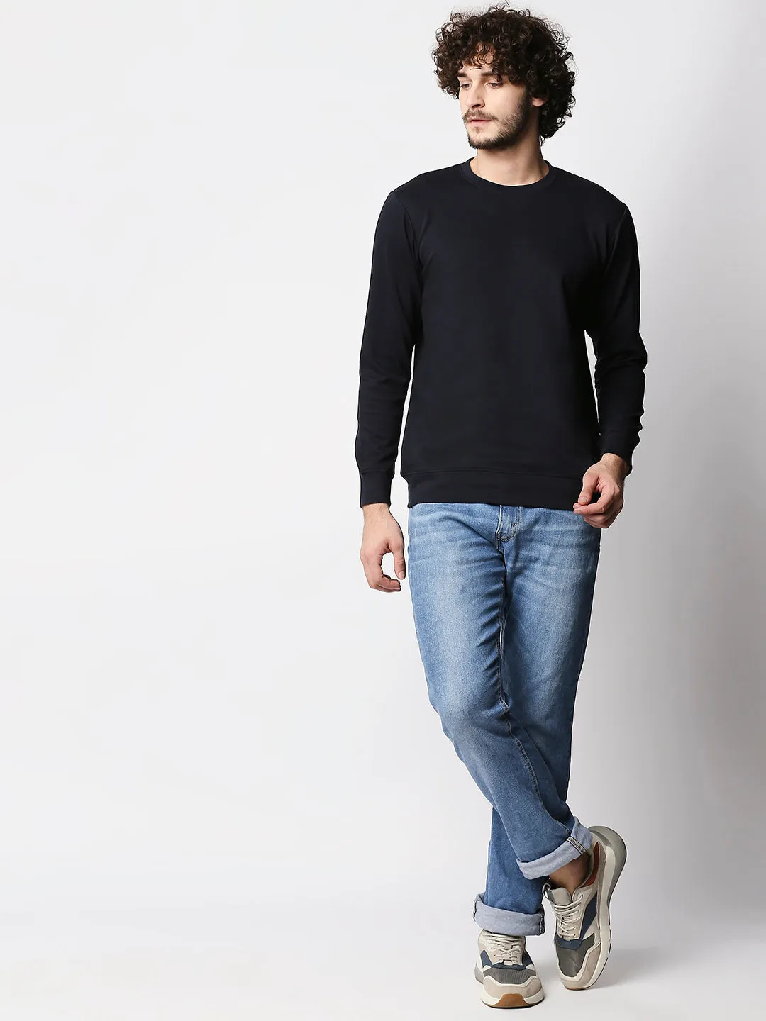 Disrupt Men Navy Jacquard Classy Pullover