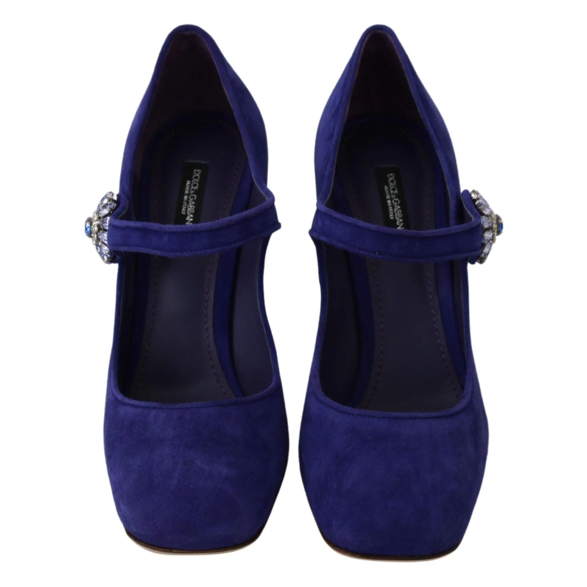 Dolce & Gabbana Elegant Purple Suede Mary Janes Pumps