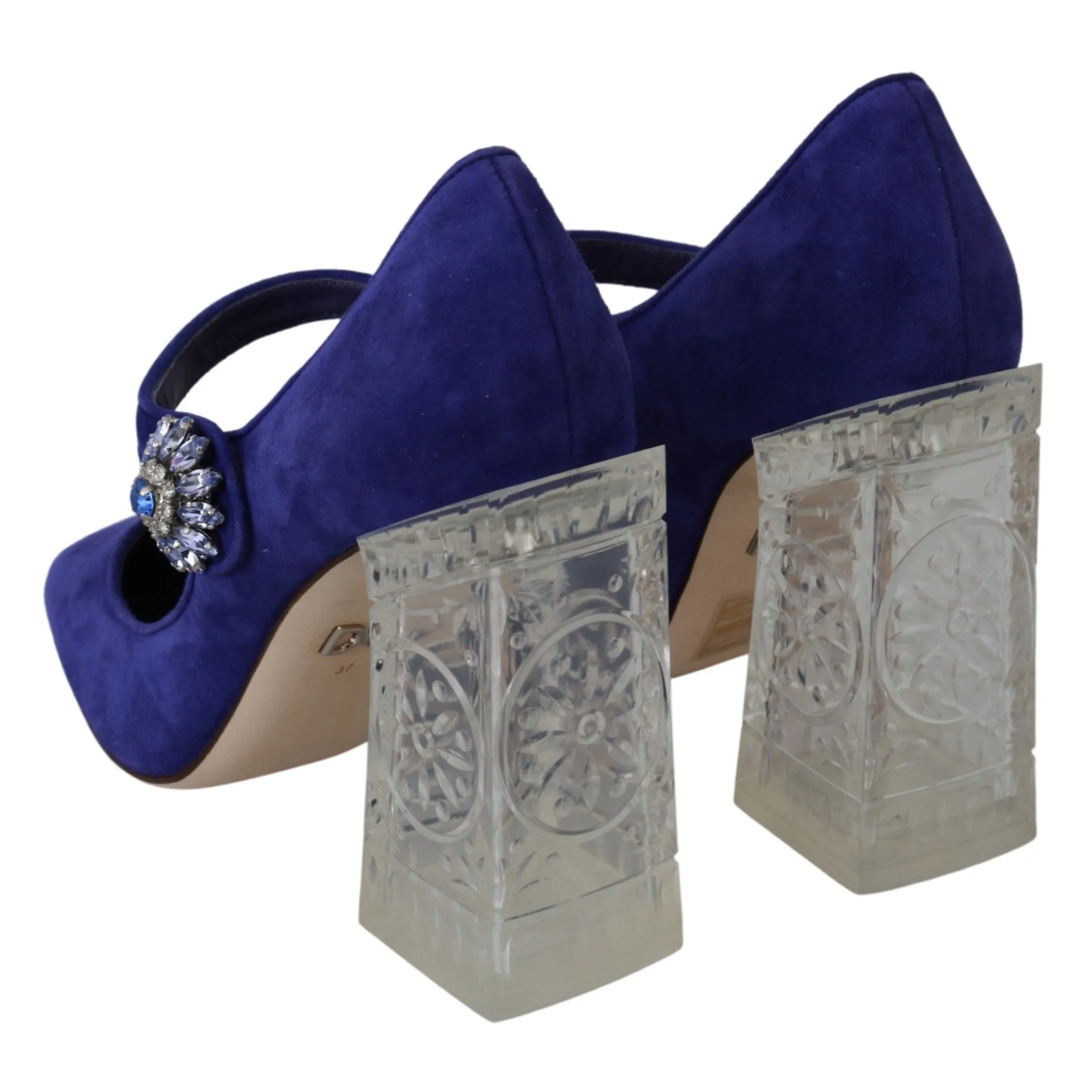 Dolce & Gabbana Elegant Purple Suede Mary Janes Pumps