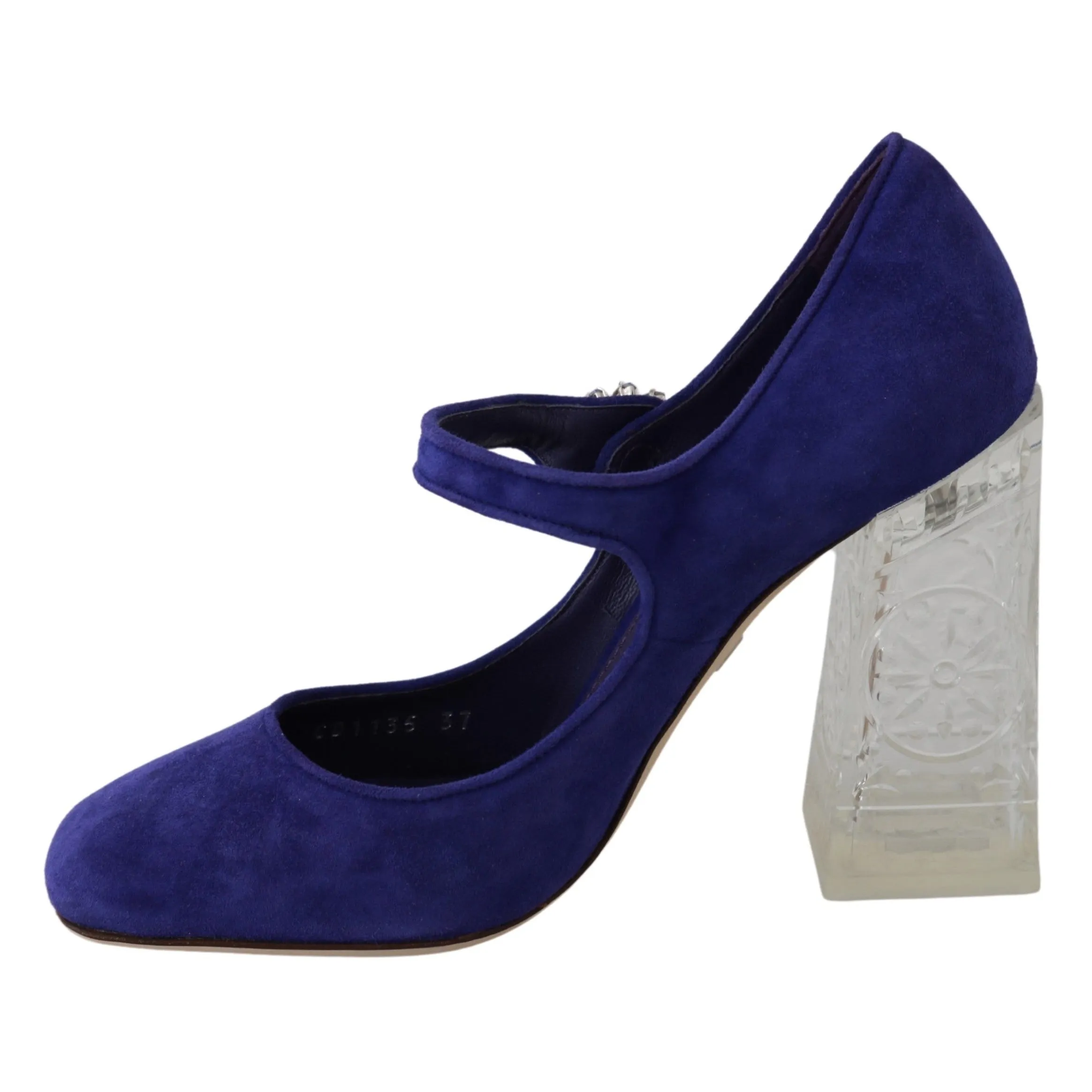 Dolce & Gabbana Elegant Purple Suede Mary Janes Pumps