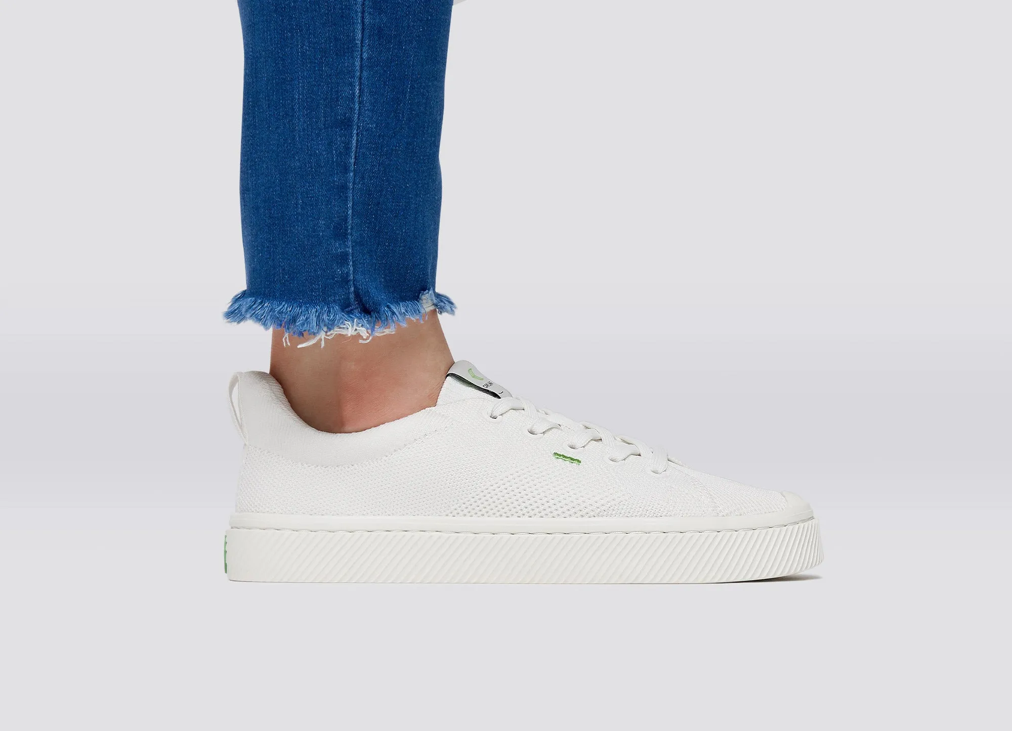 IBI Low Off-White Knit Sneaker Women