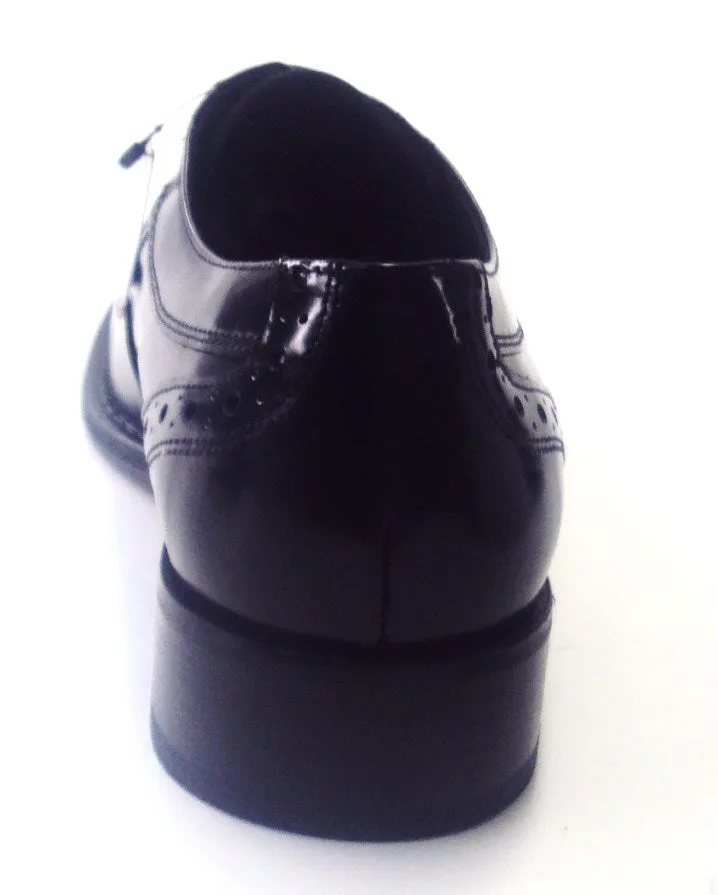 Ikon Original Black Krombie Retro Mod All Leather Brogue Shoes