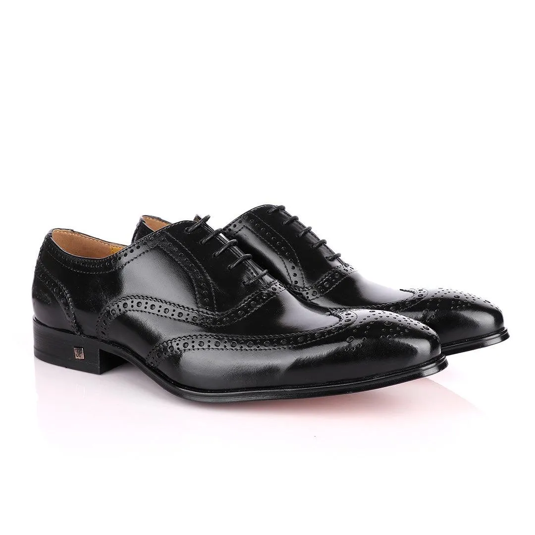 John Foster Black Oxford Brogues Shoe