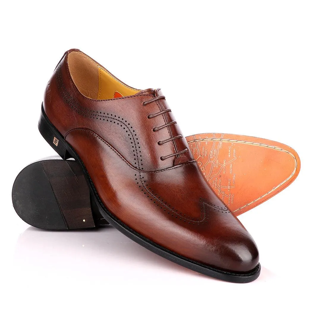 John Foster Brown Derby Lace Up Brogues Shoes