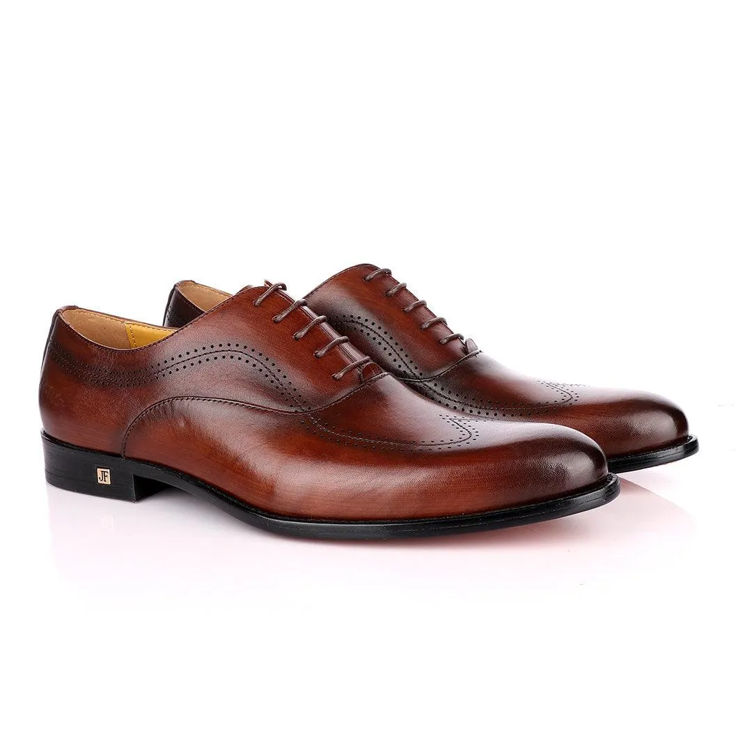 John Foster Brown Derby Lace Up Brogues Shoes