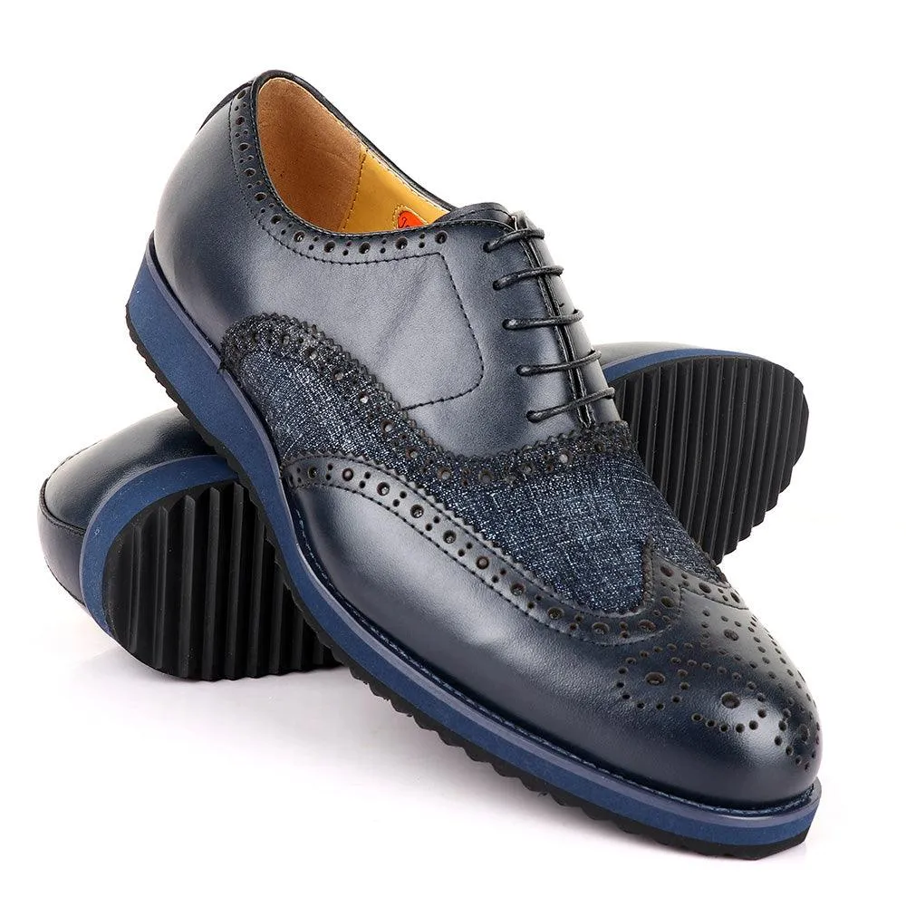 John Mendson Welted Classic Navy Blue Shoe