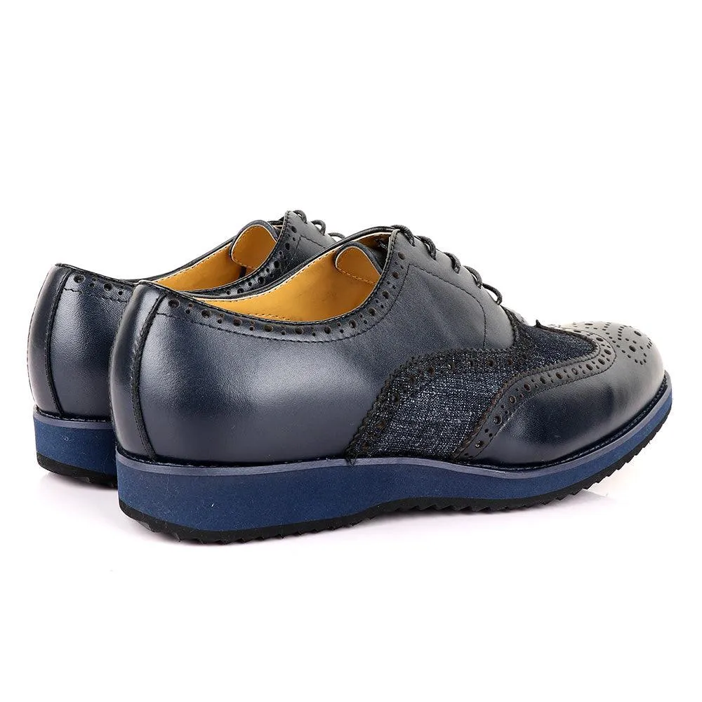 John Mendson Welted Classic Navy Blue Shoe