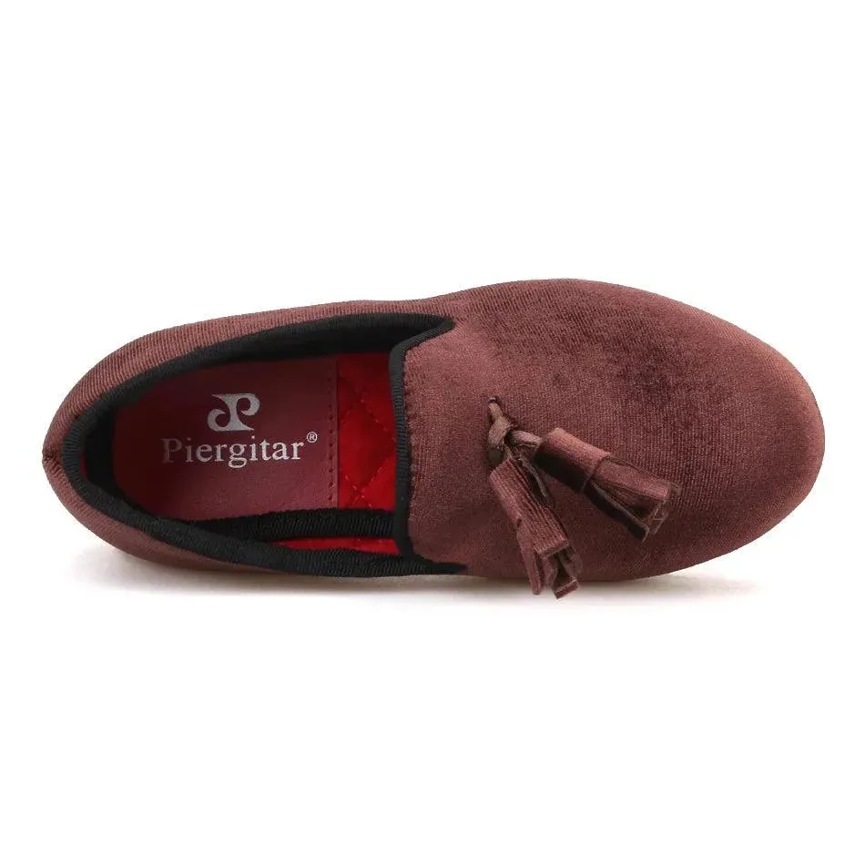 Kids Loafers Stylish Brown Children's Tassel Loafers: Handmade Party Kid Casual Shoes