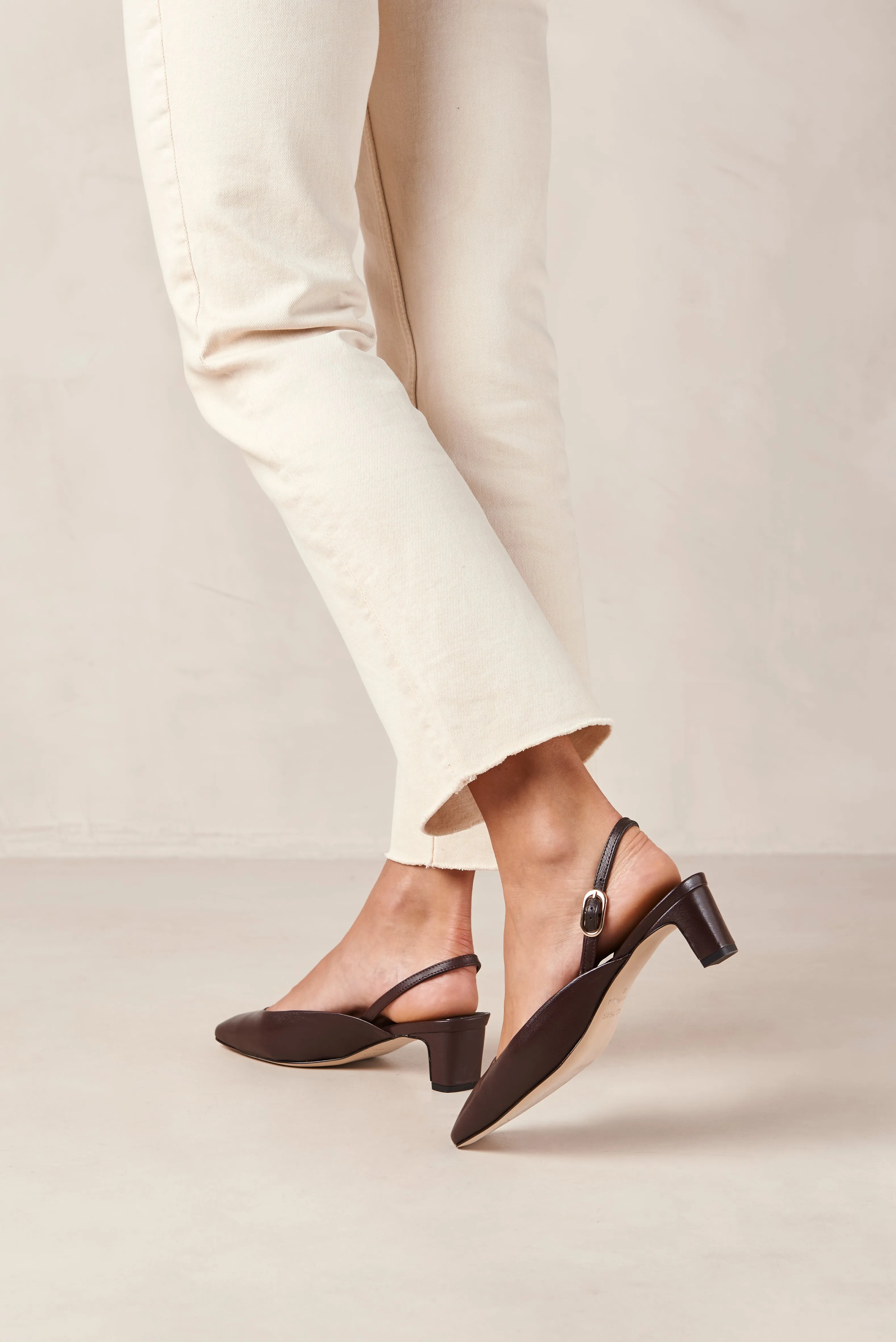 Lindy Leather Pumps - Coffee Brown