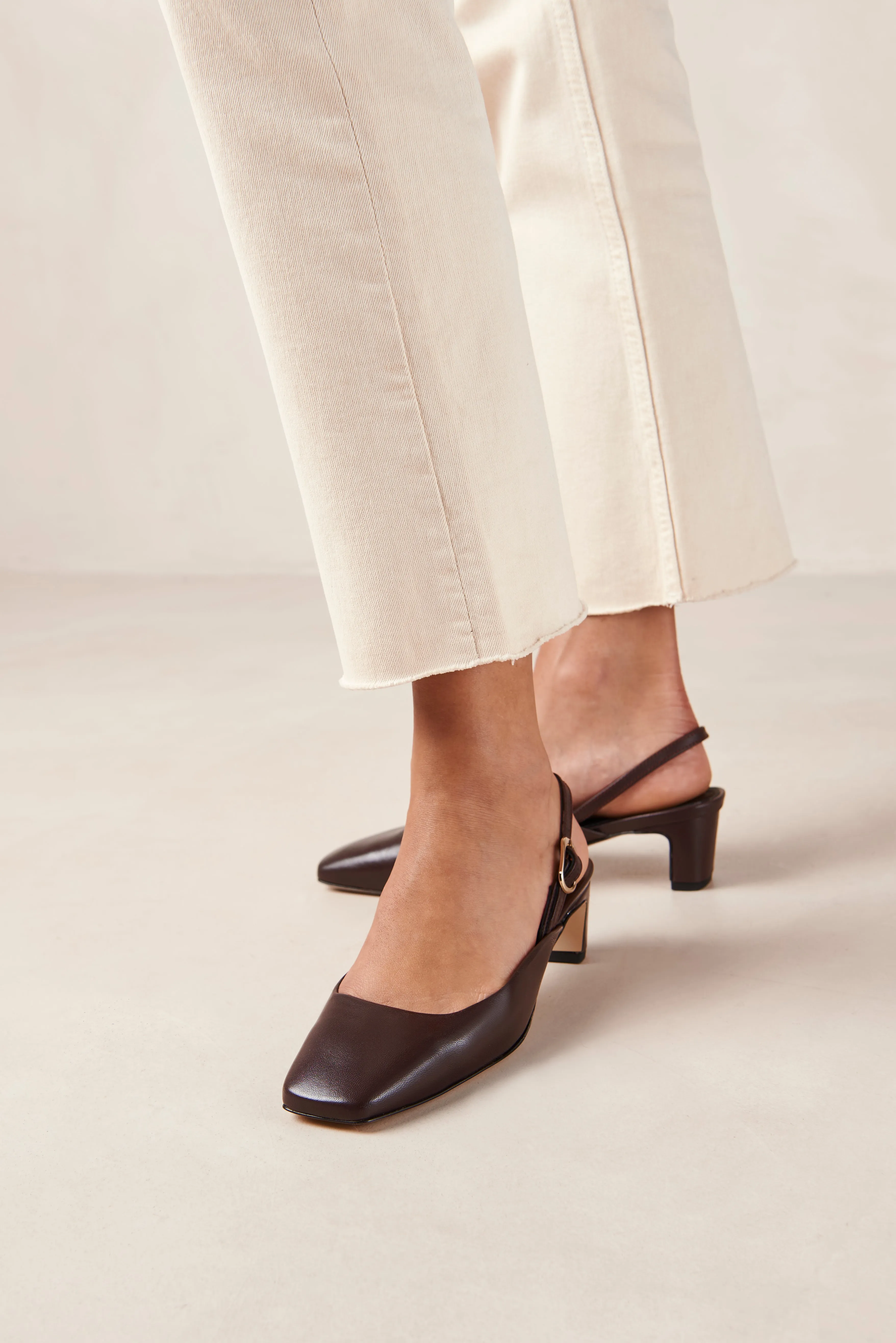 Lindy Leather Pumps - Coffee Brown