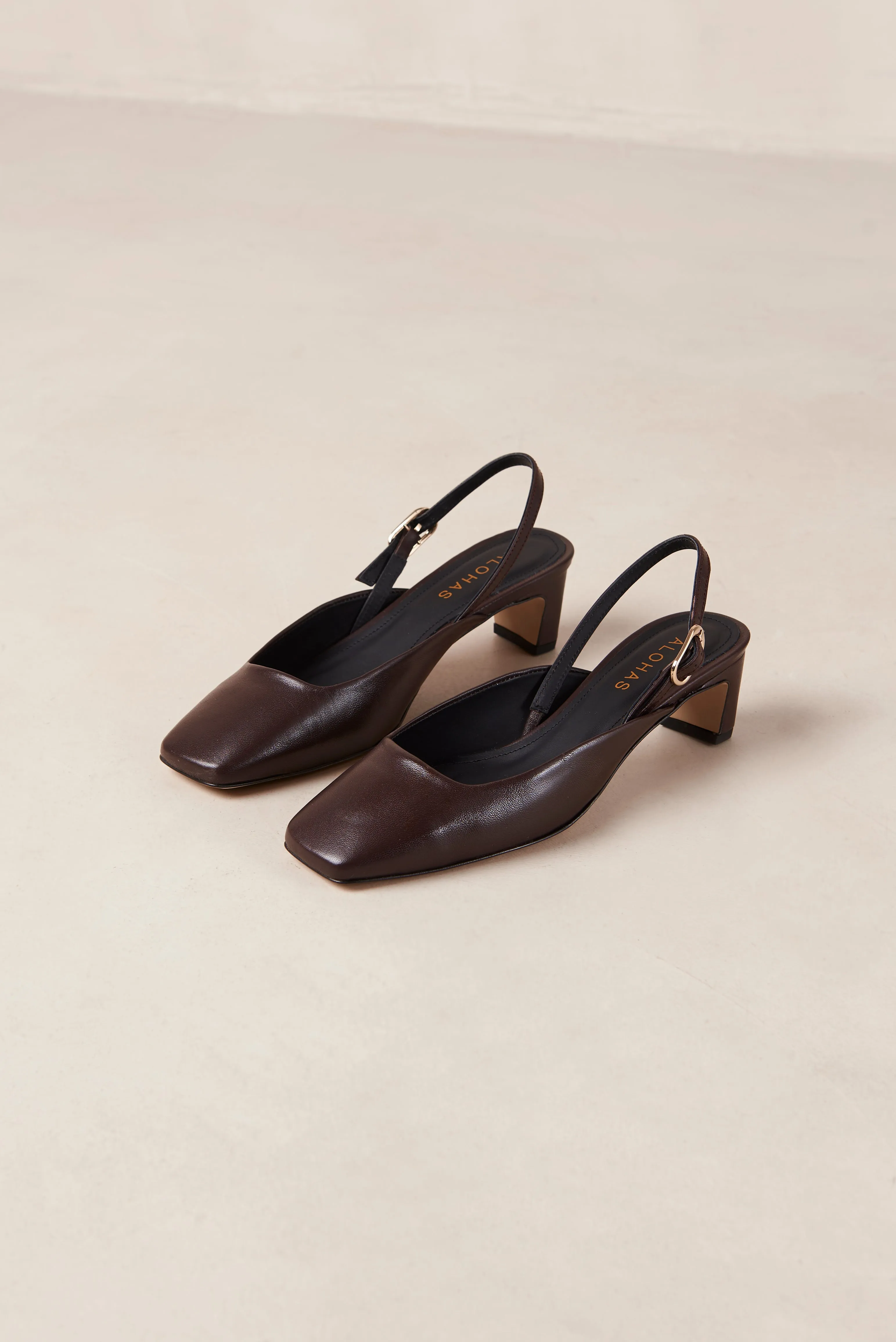 Lindy Leather Pumps - Coffee Brown