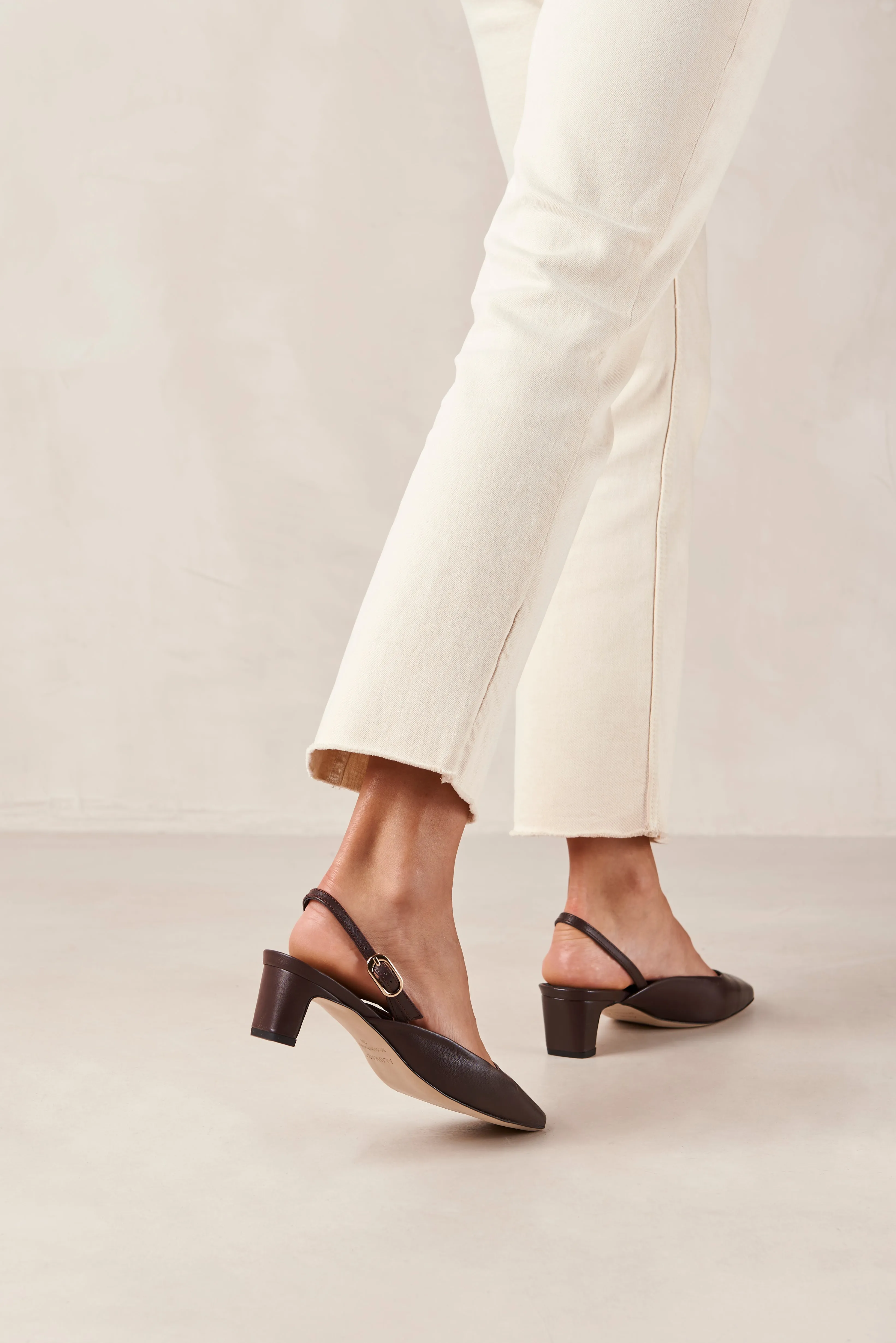 Lindy Leather Pumps - Coffee Brown