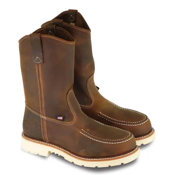 Men's American Heritage - 11" Taril Crazyhorse Safety Toe - Moc Toe Pull-on Wellington Boot