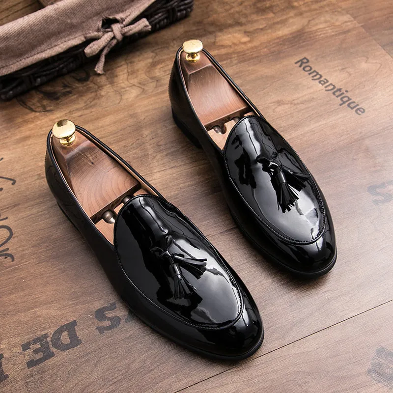 Men's Casual Leather Oxfords Shoes With Tassel