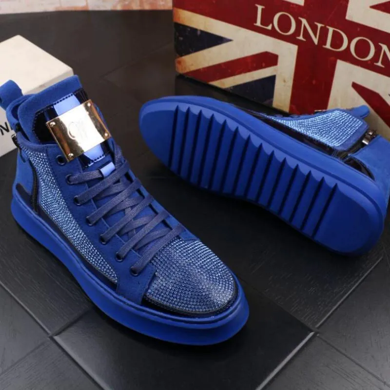 Men's Casual Shoes With Rhinestones