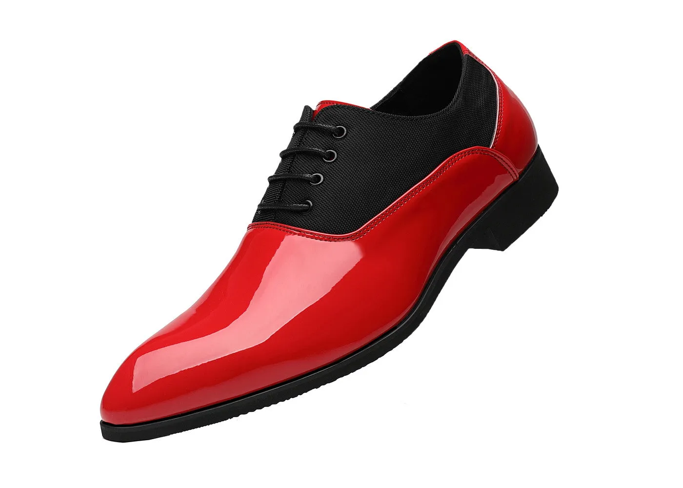 Men's Contrast Patent Leather Oxfords