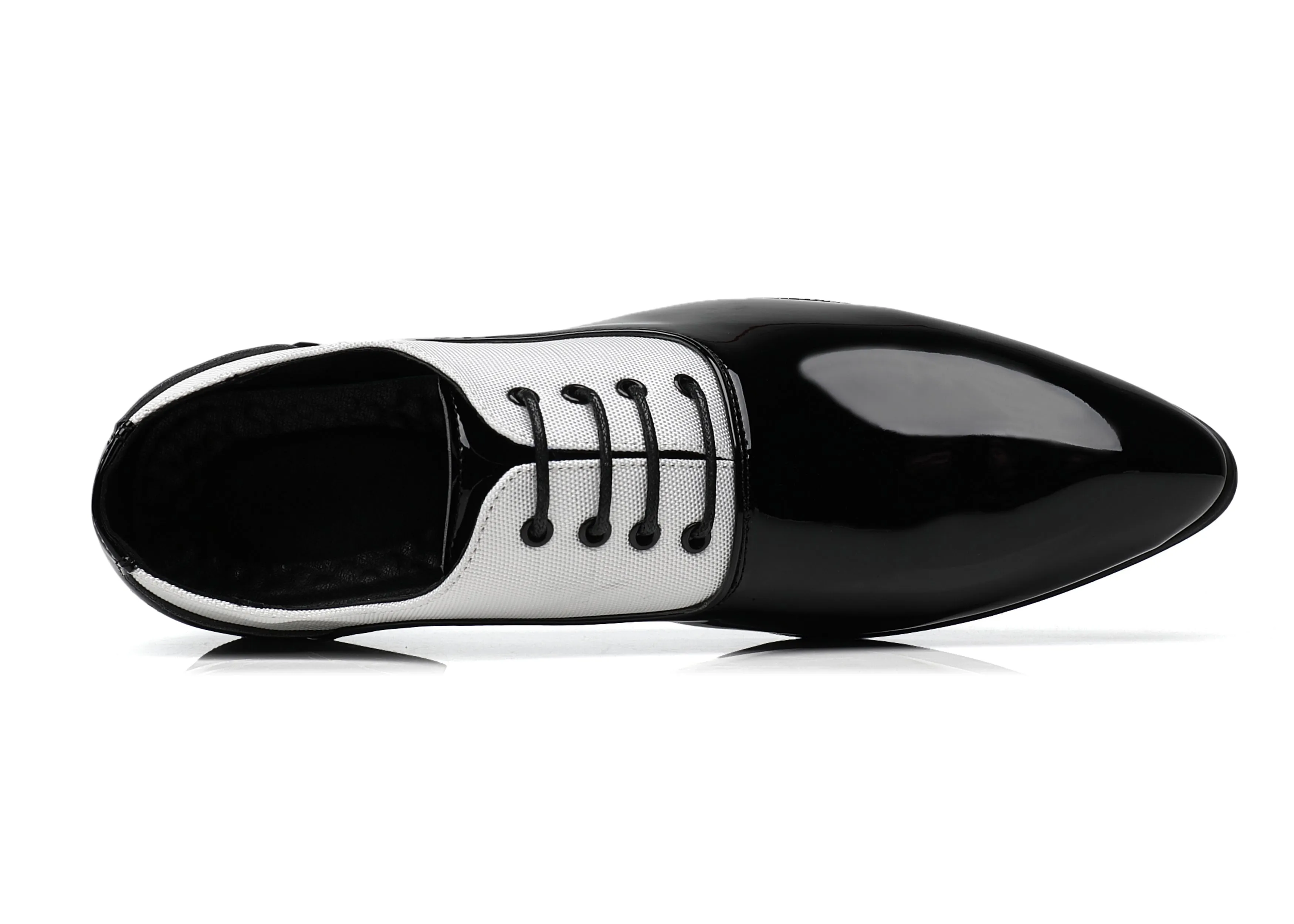 Men's Contrast Patent Leather Oxfords