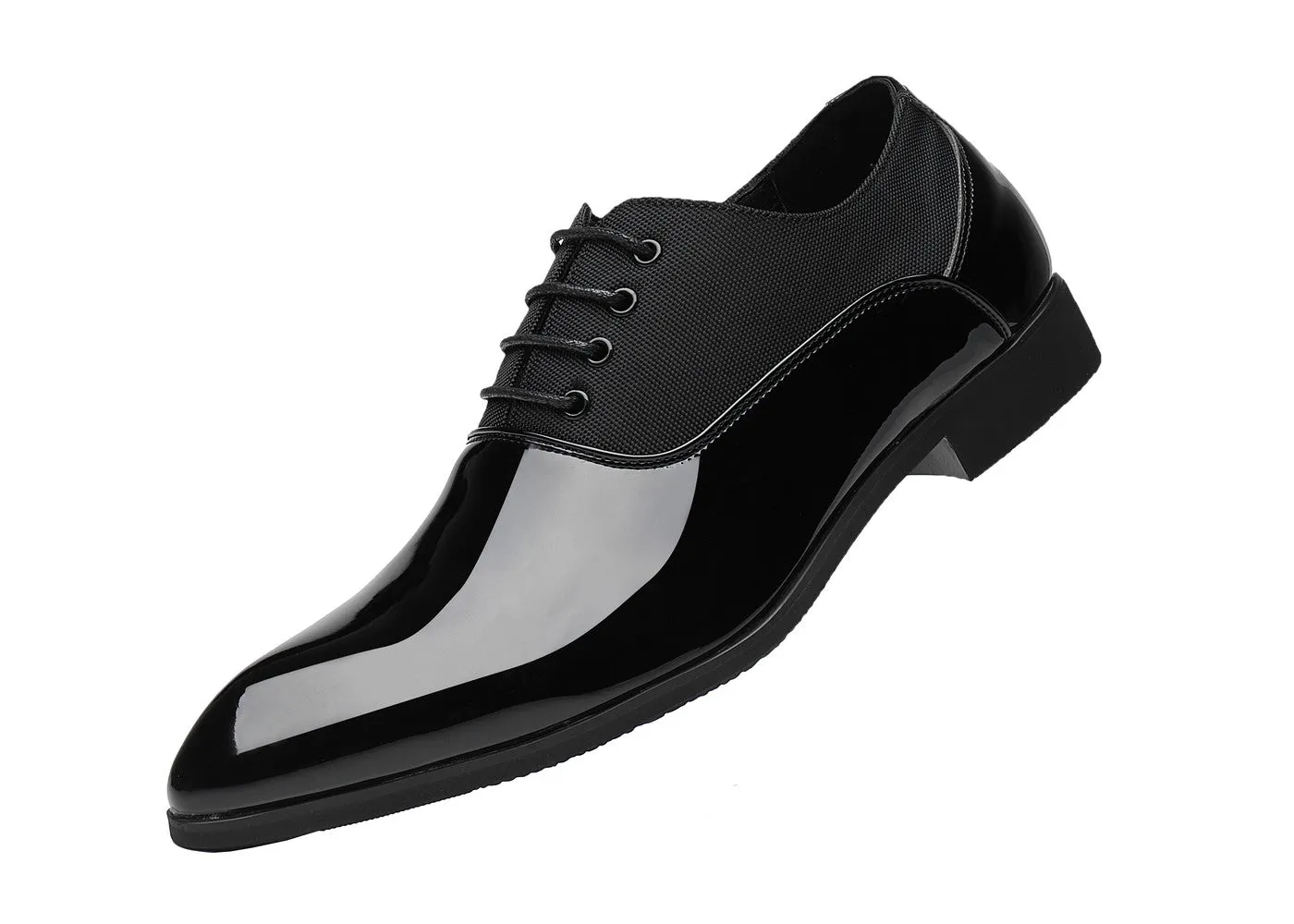 Men's Contrast Patent Leather Oxfords