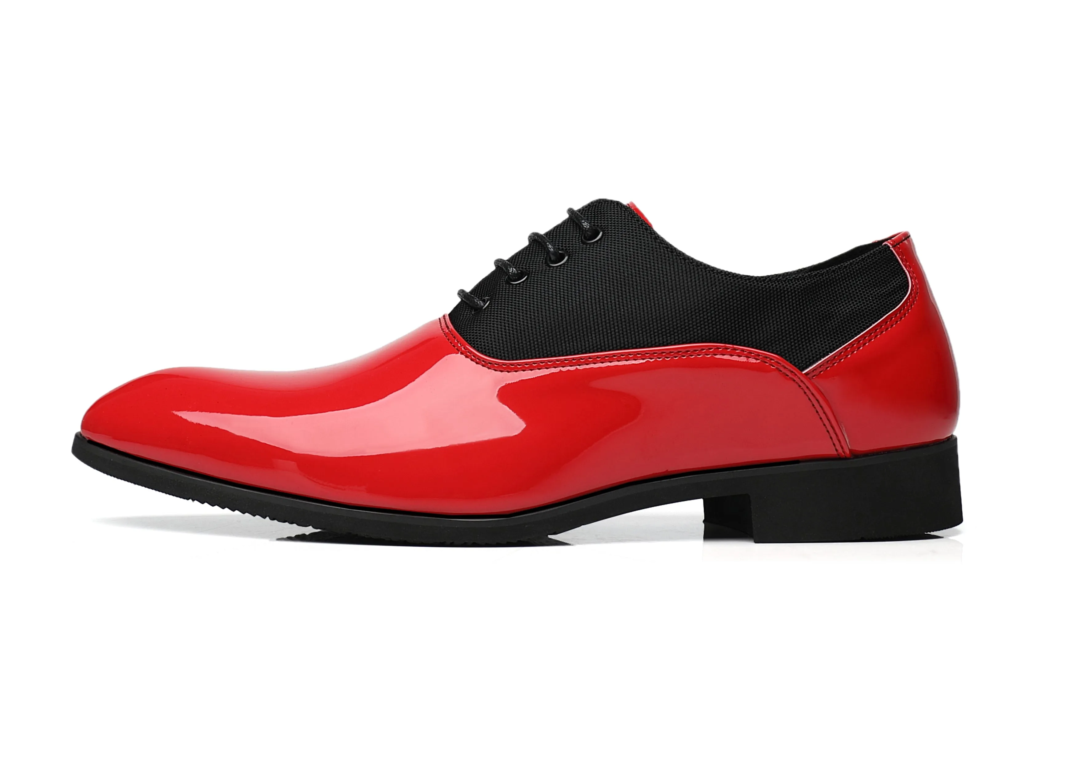 Men's Contrast Patent Leather Oxfords