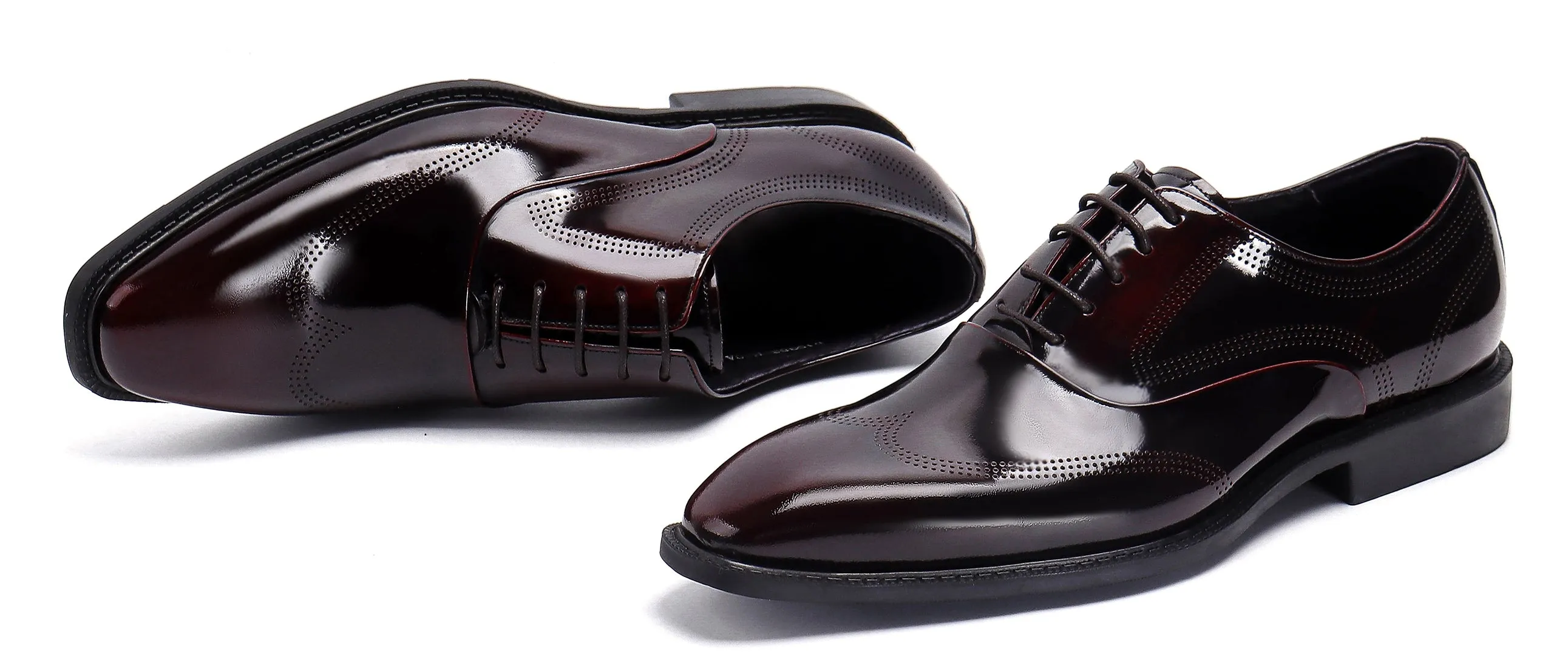 Men's Formal Patent Leather Brogue Oxfords