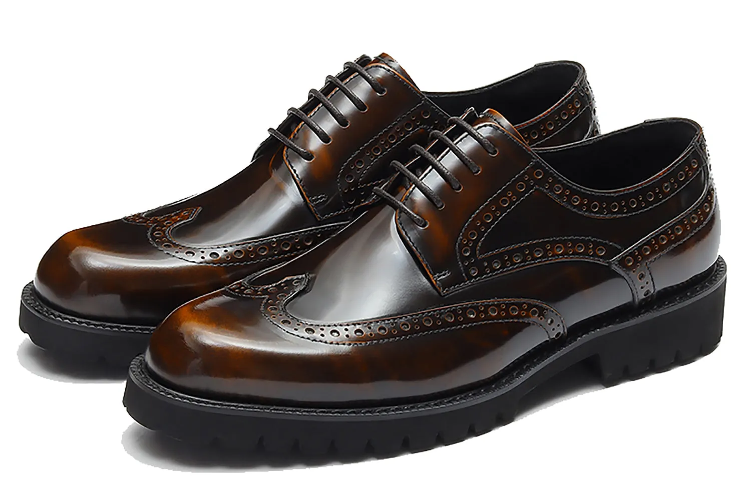 Men's Thick Sole Brogues Formal Derby