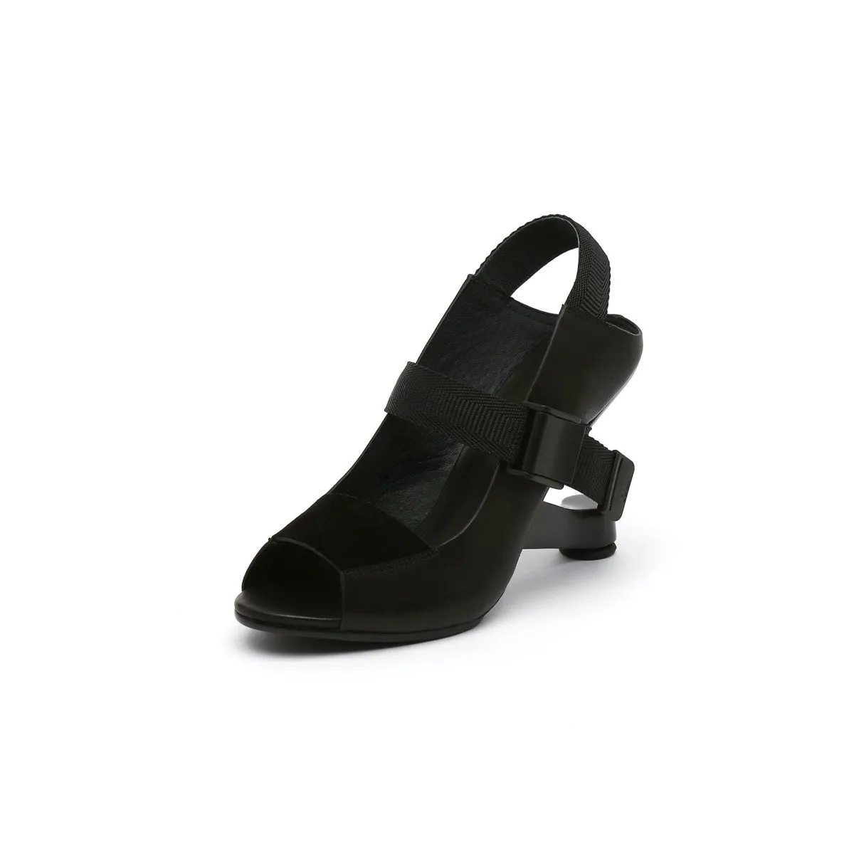 Open Toe Multi Strap Heel-Less Pumps