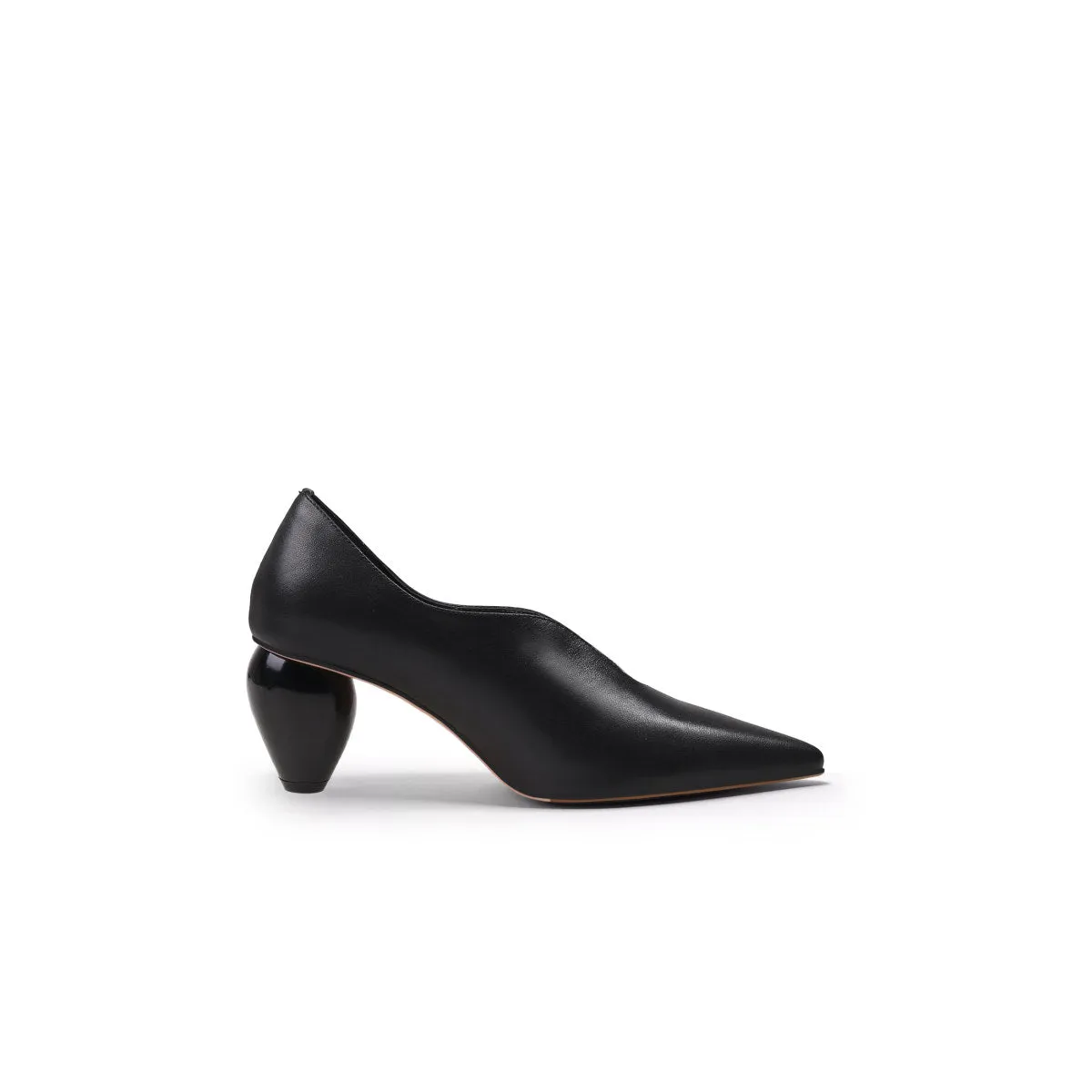 Scalloped Edge Pot Heel Pumps