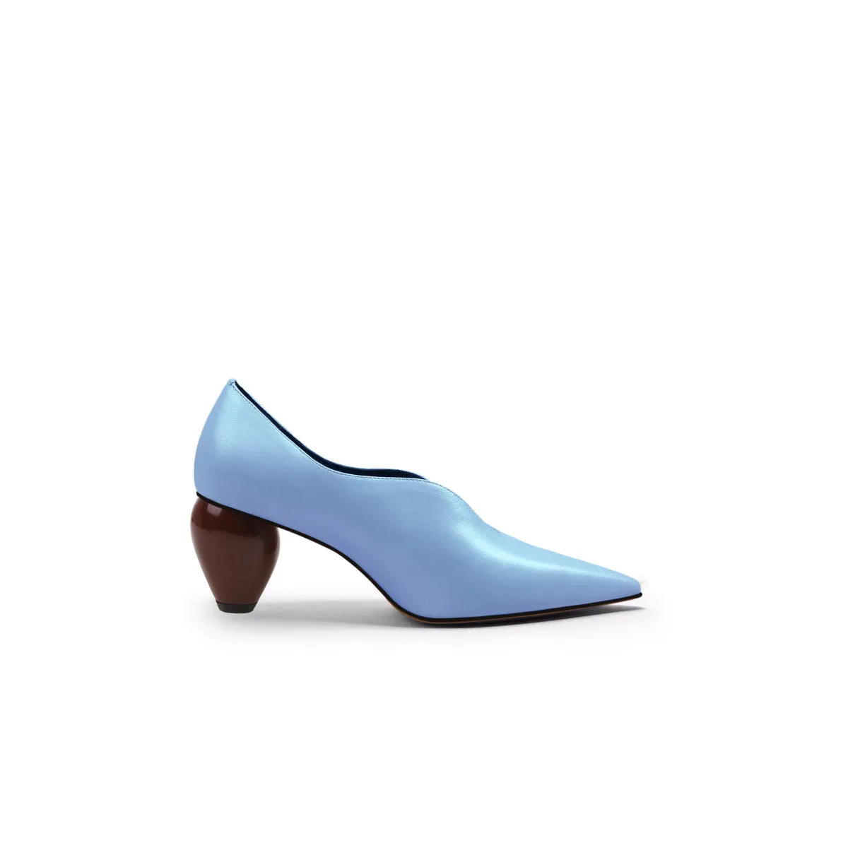 Scalloped Edge Pot Heel Pumps