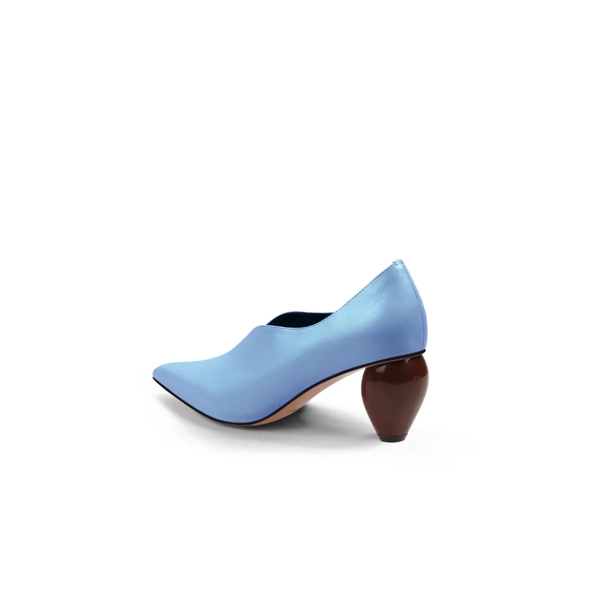 Scalloped Edge Pot Heel Pumps