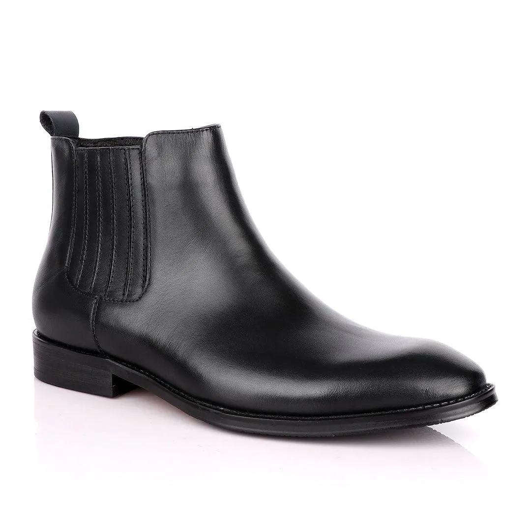 Terry Taylors Leather Black Zip up Formal Boot.