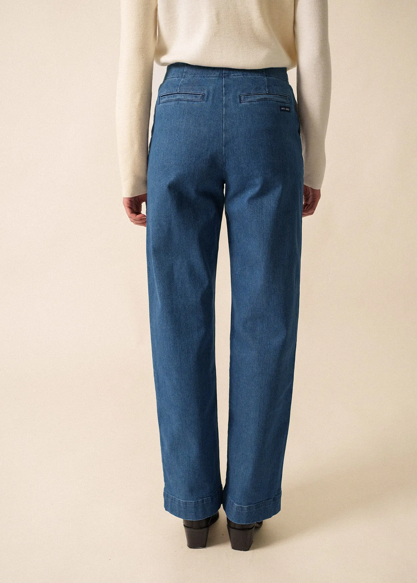 Torie Ponte Trousers - in denim (COOPER JEAN)